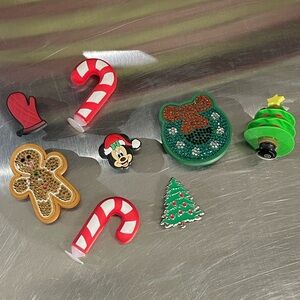 CROCS Holiday Jibbitz Charms in Red, Green, White, Gold